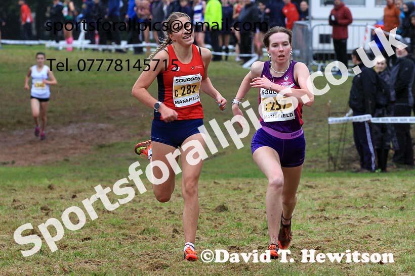 Junior Womens 2023 National Cross Country Relays, Berry Hill Park, Mansfield.  Photo: David T. Hewitson/Sports for All Pics